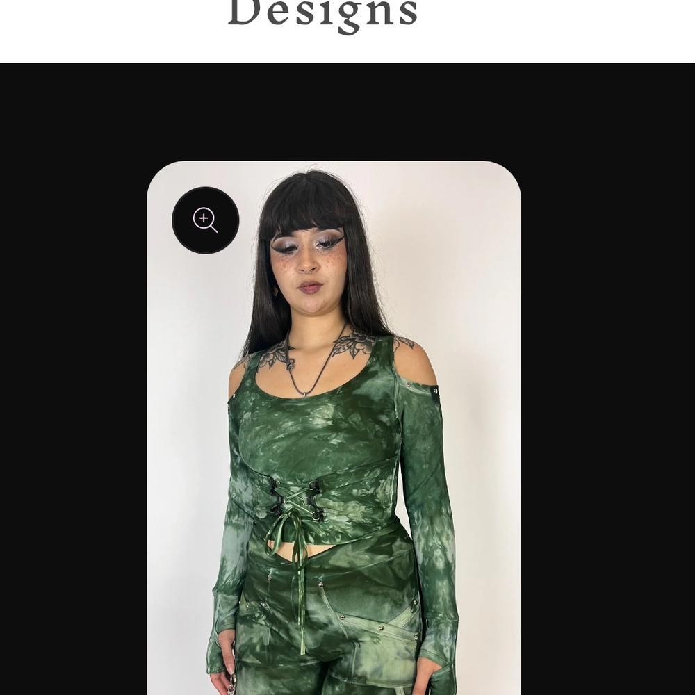 Green Tie-Dye Women's Top